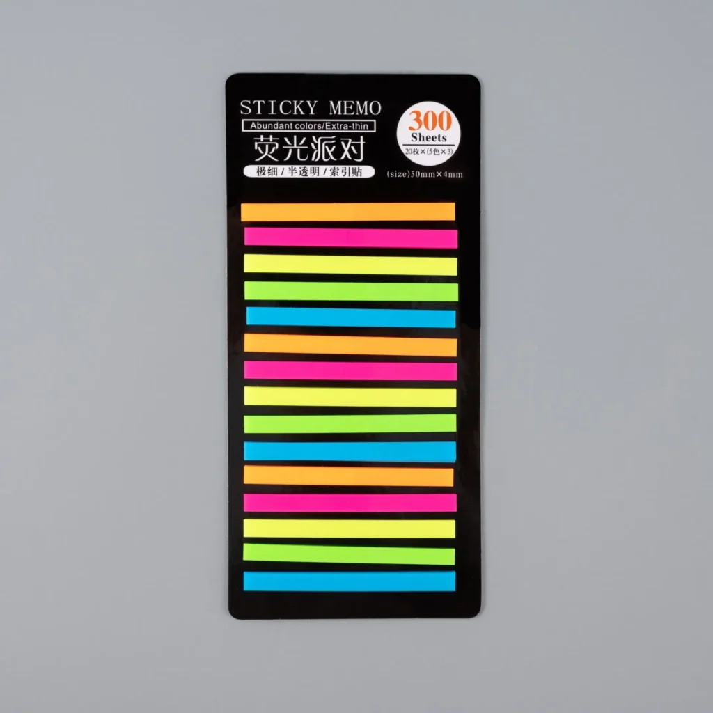 notes autocollantes colorées