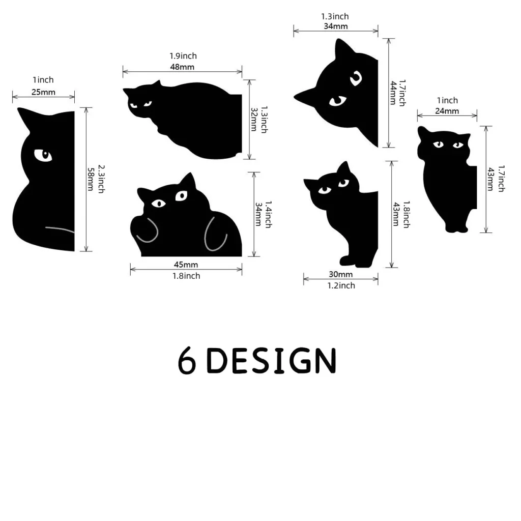 silhouettes chats noires
