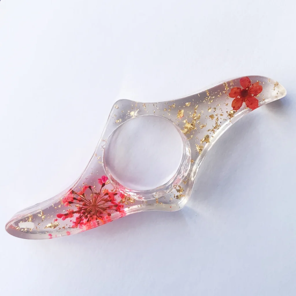 fleur en verre artisanale
