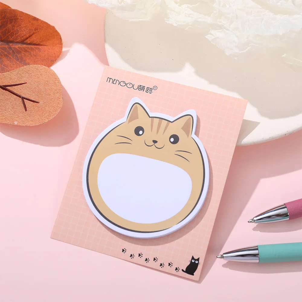 carnet de notes avec autocollant chat