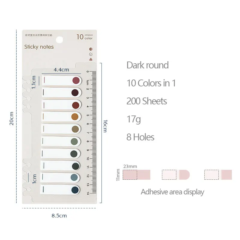 notes autocollantes colorées