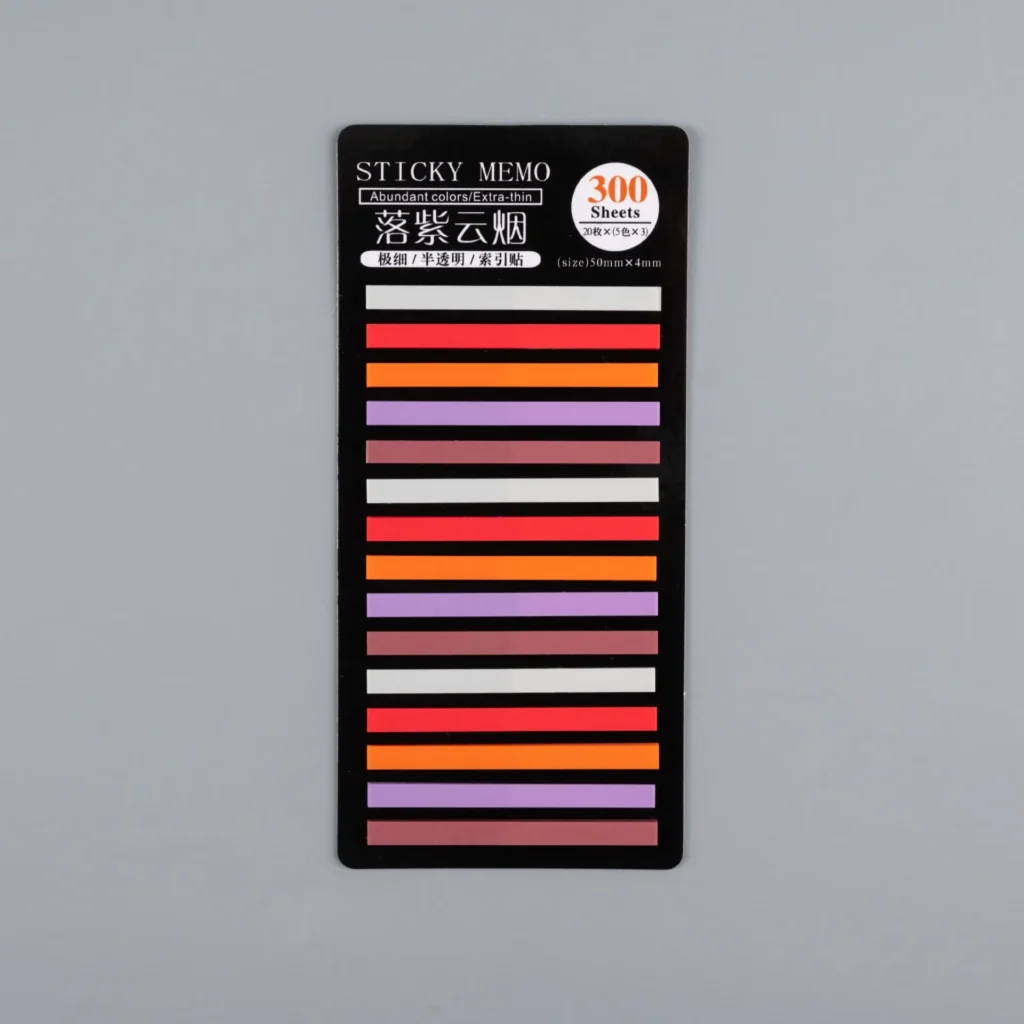 papiers mémo adhésifs colorés