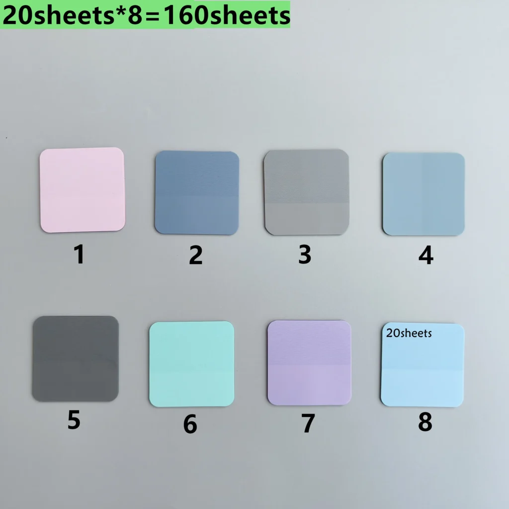 palette de nuances colorées